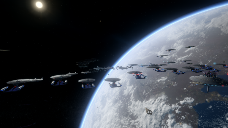 Star Trek Online Players Form Galaxy Class Honor Guard to Pay Tribute to Captain Picard Actor Sir Patrick Stewart