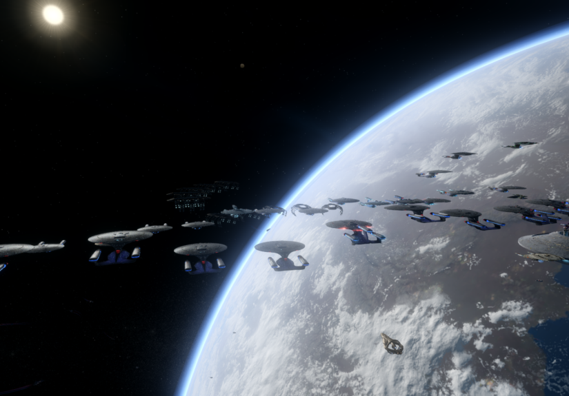 Star Trek Online Players Form Galaxy Class Honor Guard to Pay Tribute to Captain Picard Actor Sir Patrick Stewart